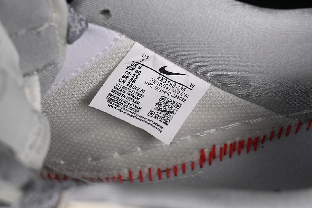 Nike [XX3168-195]-[AIR FORCE 1 07 LOW SUPREME GREY/RED]-[WOMAN:36-39]-[MAN:40-45] - Image 6