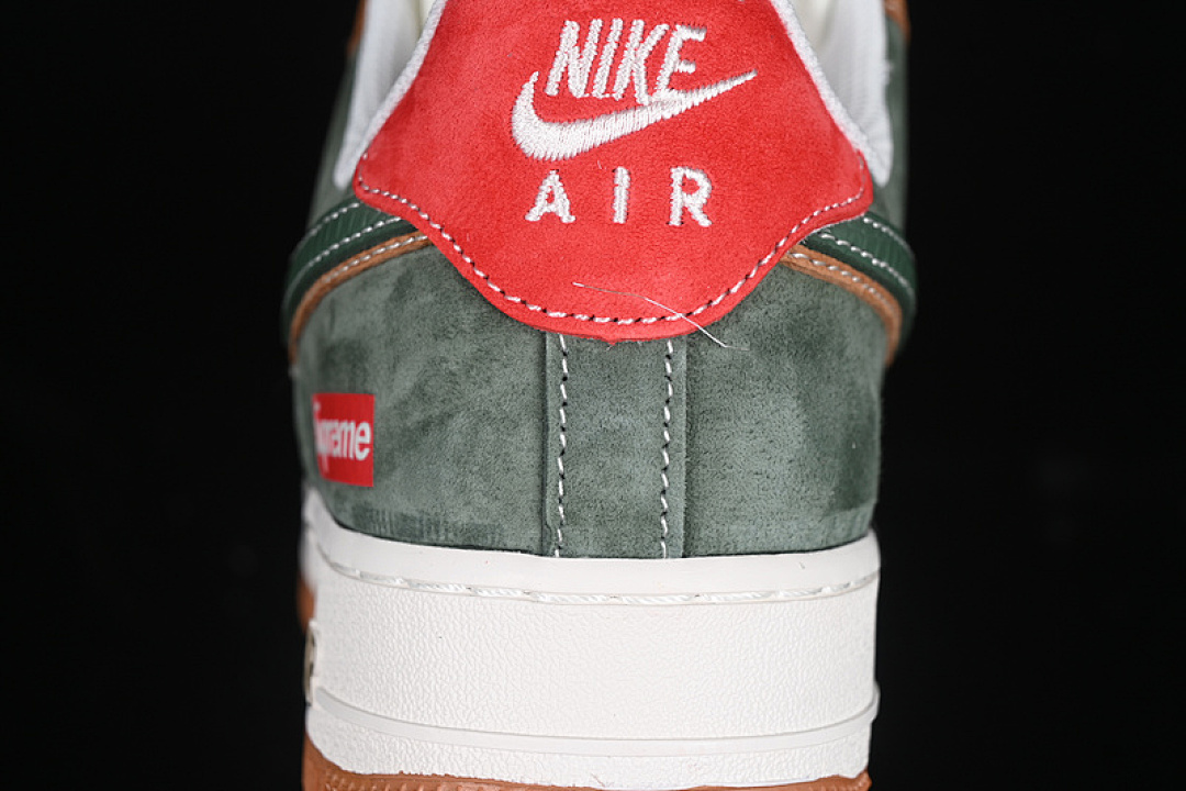 Nike [DM6688-025]-[AIR FORCE 1 07 LOW SUPREME WHITE/BROWN/GREEN/RED]-[WOMAN:36-39]-[MAN:40-45] - Image 7