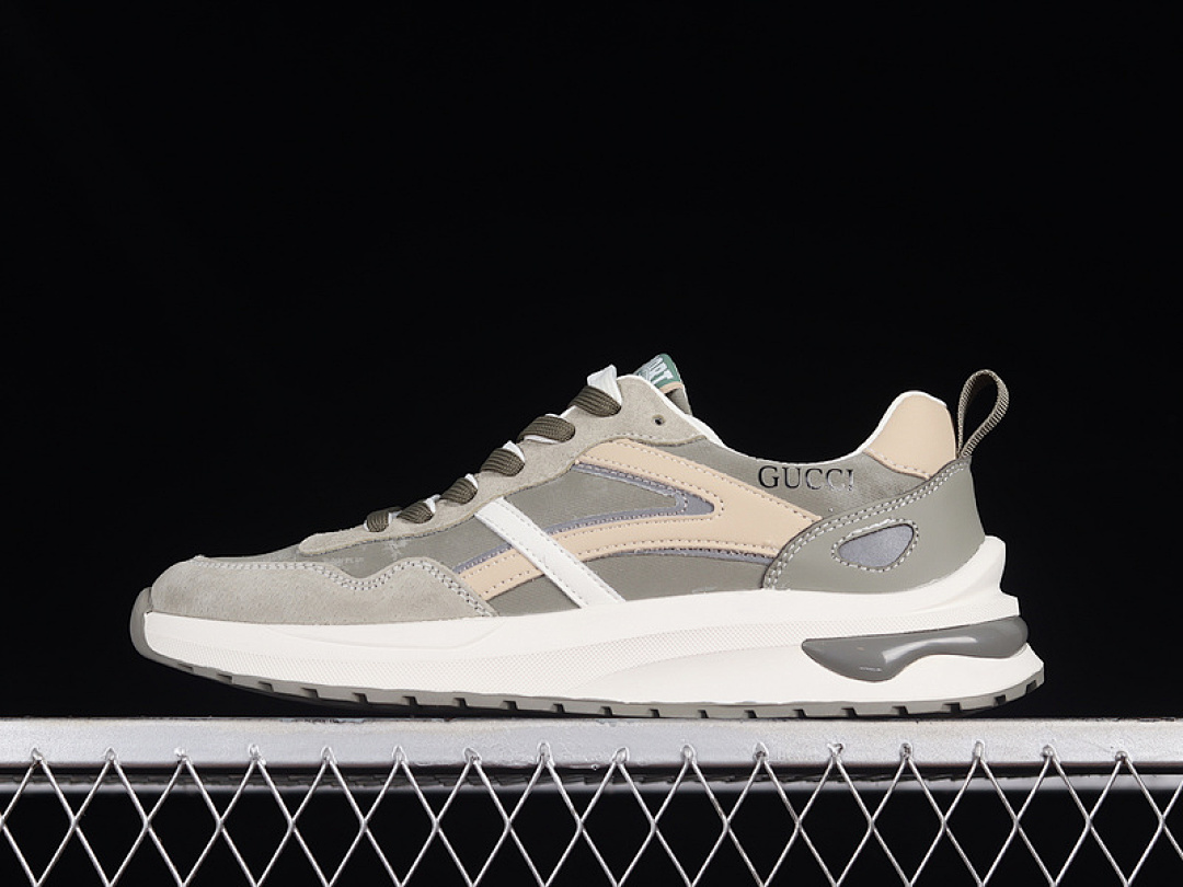 Unbranded [9Y9209666]-[GU*CCI 22SS CASUAL SNEAKERS GREY/WHITE/LIGHT KHAKI]-[MAN:39-44], photo 1