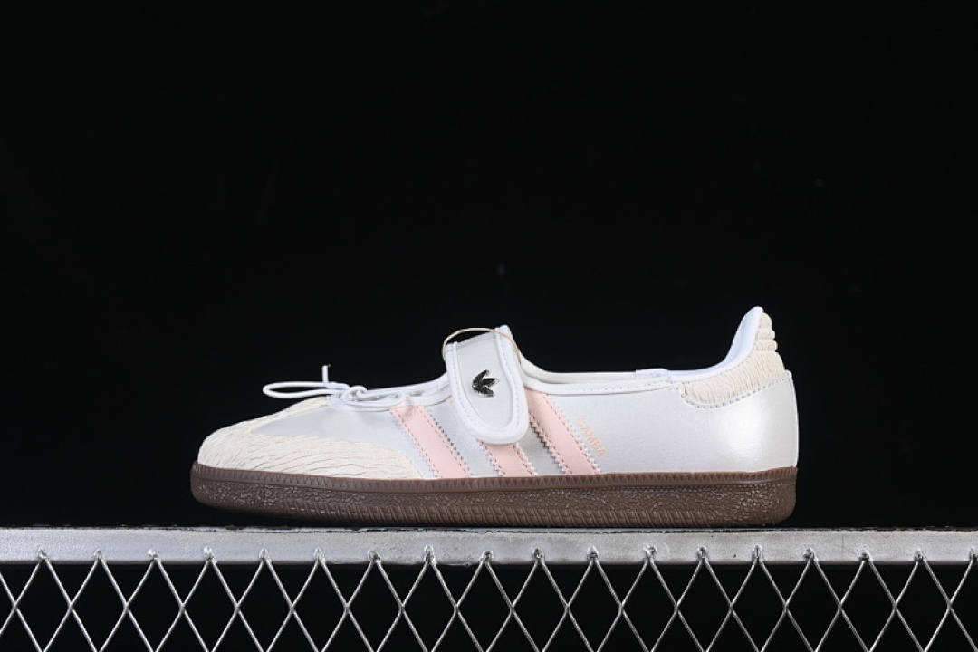Adidas [JR4482]-[SAMBA JANE LAZY PERSON'S LIFE SHOES WHITE/COFFEE/PINK]-[WOMAN:36-39]-[MAN:40-41], photo 1