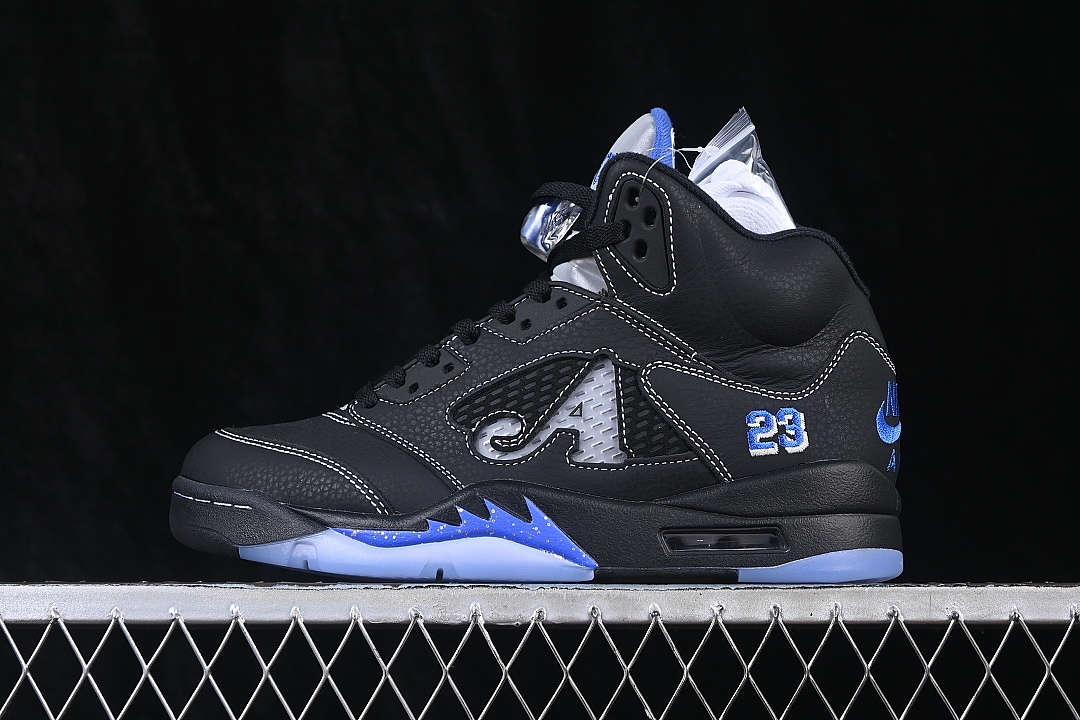 AIR Jordan 5 AJ5 BASKETBALL SHOES BLACK/LIGHT BLUE · DV4982-004, photo 1
