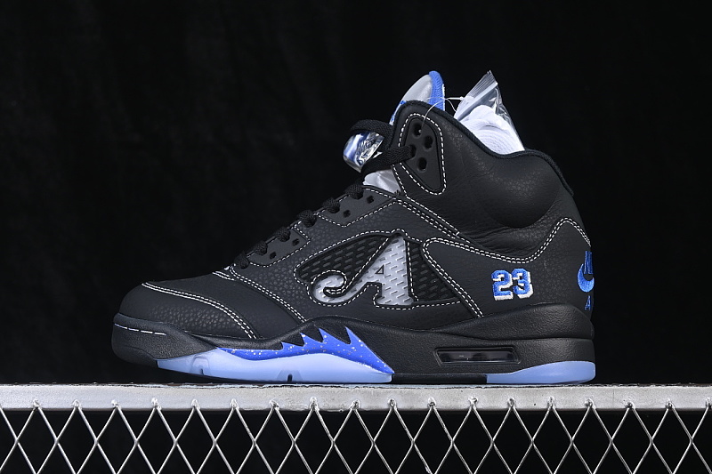 AIR Jordan 5 AJ5 BASKETBALL SHOES BLACK/LIGHT BLUE · DV4982-004, photo 1