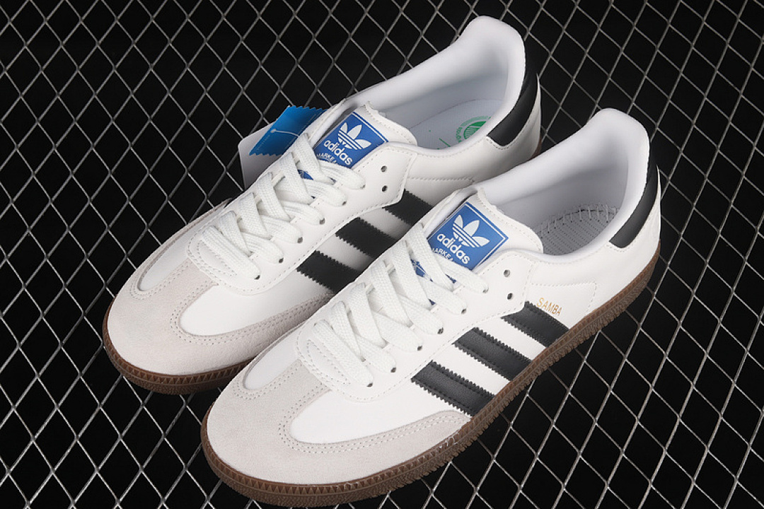 Adidas [FW2427]-[SAMBA VEGAN SHOES CLOUD WHITE/CORE BLACK/BLUE]-[MAN:39-45] - Image 11