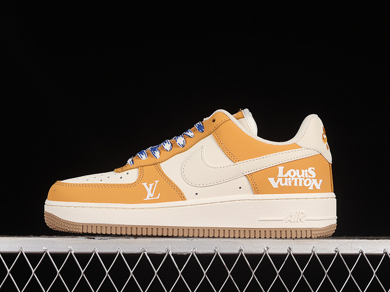 Nike Nike AIR FORCE 1 07 LOW YELLOW/WHITE/BLUE/BROWN · HX123-008, photo 1