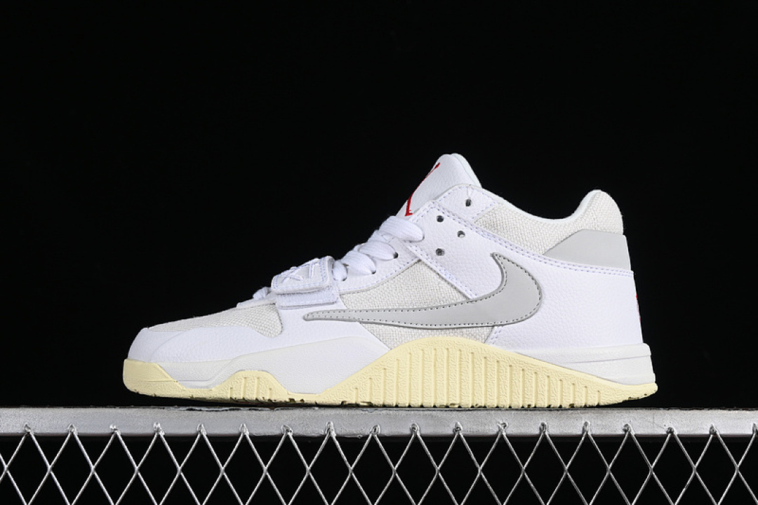 Jordan TRAVIS SCOTT X Jordan CUT THE CHECK WHITE/GREY/RED/YELLOW · FZ8117-003, photo 1