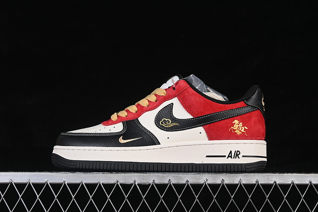 Nike [XD0028-004]-[AIR FORCE 1 07 LOW CASUAL SNEAKERS WHITE/RED/BLACK]-[WOMAN:36-39]-[MAN:40-45] - Image 2