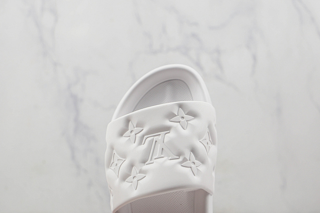 Louis Vuitton [L*V WATERFRONT MONOGRAM SLIPPERS WHITE/WHITE/WHITE]-[MAN:38-45] - Image 6