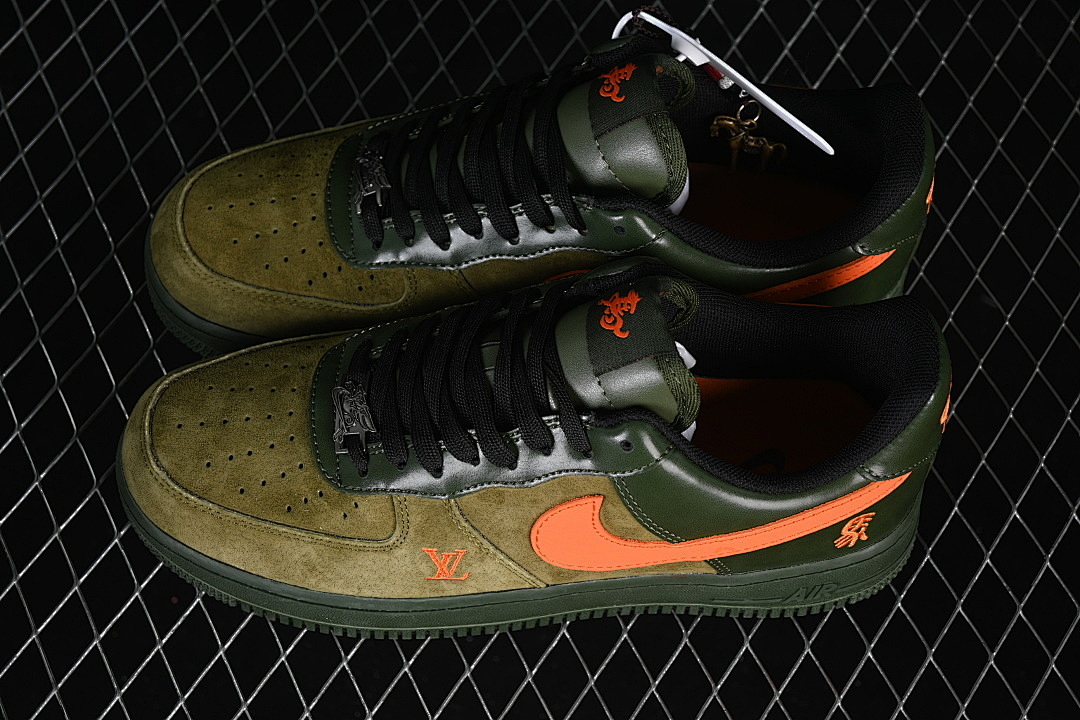 Nike [XY9025-010]-[AIR FORCE 1 07 LOW GREEN/ORANGE]-[WOMAN:36-39]-[MAN:40-45] - Image 11