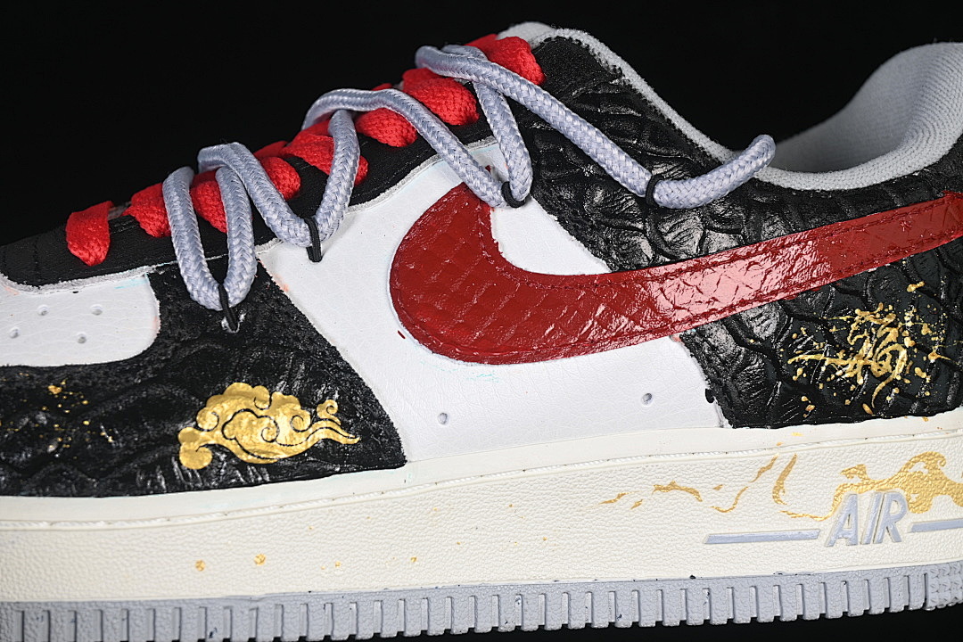 Nike [DX2697-111]-[AIR FORCE 1 07 LOW WHITE/BLACK/RED/GOLD]-[WOMAN:36-39]-[MAN:40-45] - Image 8