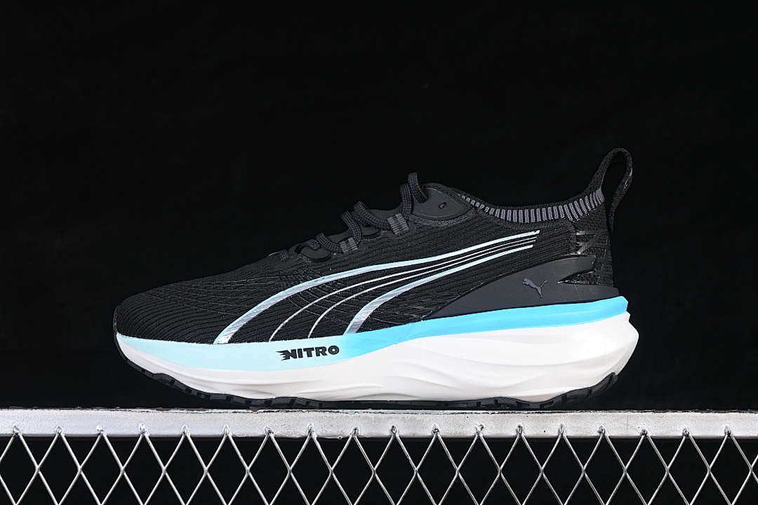 Unbranded [310109-14]-[FOREVER RUN NITRO RUNNING SHOES BLACK/BLUE/WHITE]-[WOMAN:36-39]-[MAN:40-45], photo 1
