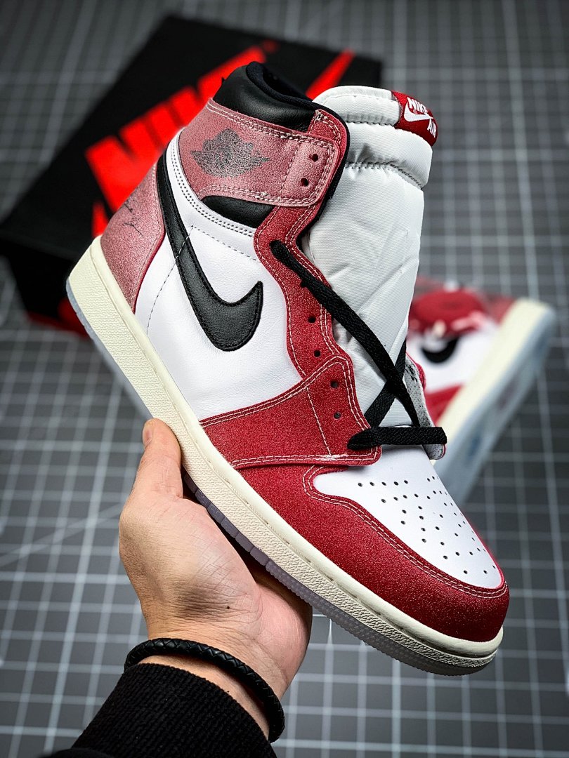 Jordan [DA2728-100]-[AIR JORDAN 1 RETRO HIGH WHITE/VARSITY RED/BLACK-PINK]-[UNISEX:36-45], photo 1