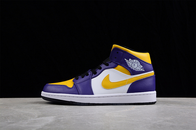 Jordan AIR Jordan 1 MID LAKERS DARK CONCORD/TAXI-WHITE-BLACK · DQ8426-517, photo 1