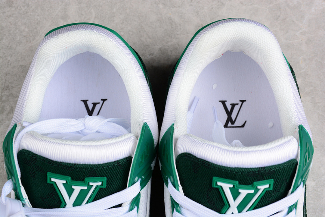 Louis Vuitton [L*V TRAINER LOW SNEAKERS WHITE/BLACK/GREEN]-[WOMAN:35-39]-[MAN:40-45] - Image 10