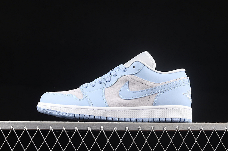Jordan AIR Jordan 1 LOW UNIVERSITY BLUE/FOOTBALL GREY/ALUMINUM-WHITE · DC0774-050, photo 1