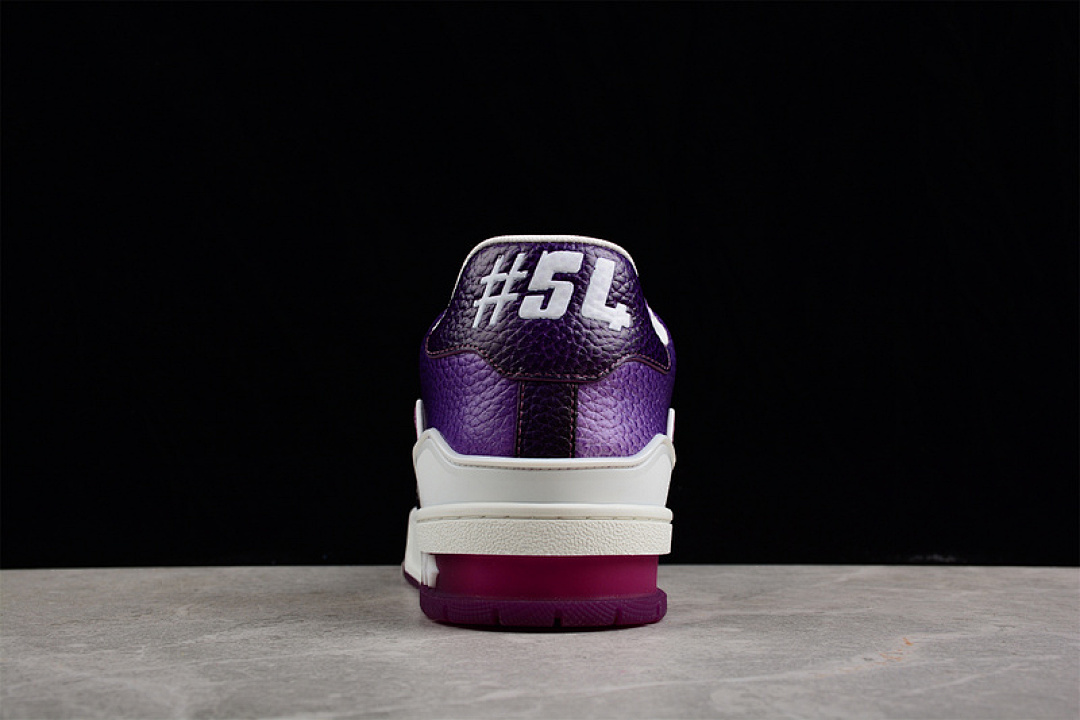 Louis Vuitton [L*V 2022 TRAINER SNEAKERS WHITE/DARK PURPLE/BLACK]-[MAN:38-45] - Image 5