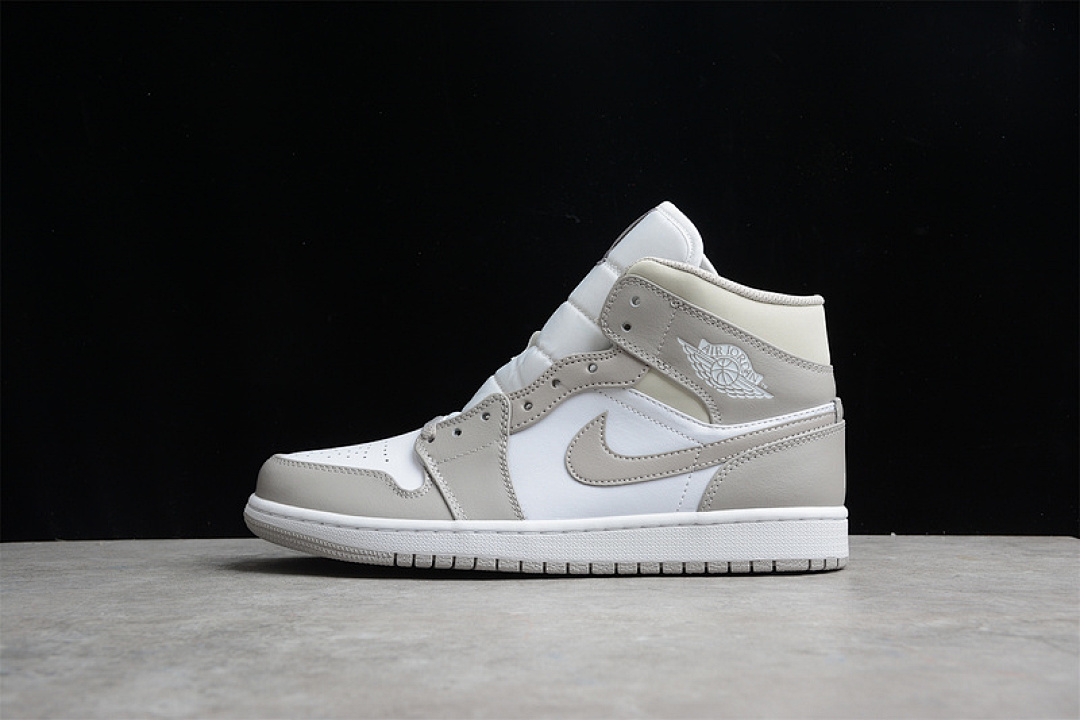 Jordan [554724-082]-[CJ AIR JORDAN 1 MID LINEN COLLEGE GREY/LIGHT BONE/WHITE]-[MAN:40-46], photo 1