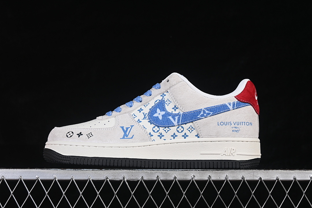 Nike Nike AIR FORCE 1 07 LOW WHITE/GREY/BLUE/RED · KG6699-F48, photo 1