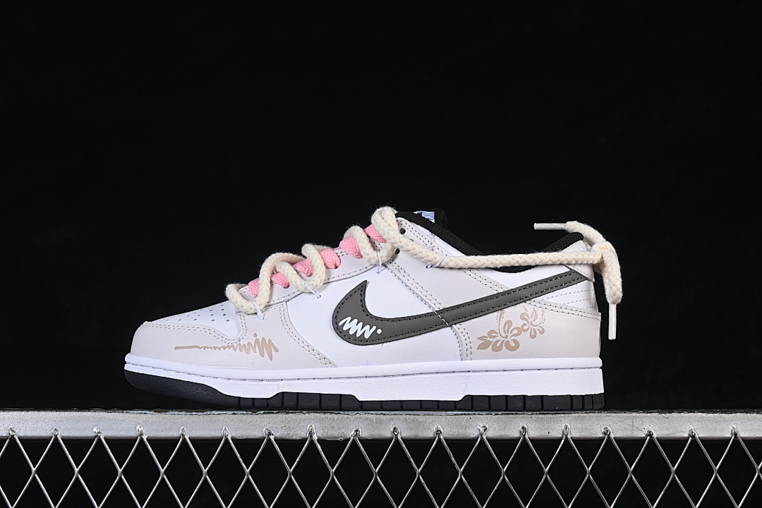 Unbranded [DD1391-100]-[SB DUNK LOW LOW-TOP CASUAL SNEAKERS WHITE/BEIGE/BLACK]-[WOMAN:35.5-39]-[MAN:40], photo 1