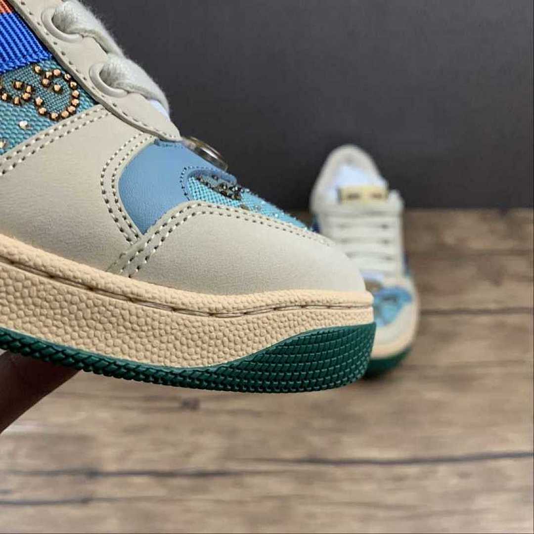 Gucci [570443-9Y920-9666]-[GU*CCI SCREENER SHOES GREEN KHAKI/BLUE/RED]-[WOMAN:35-40] - Image 9