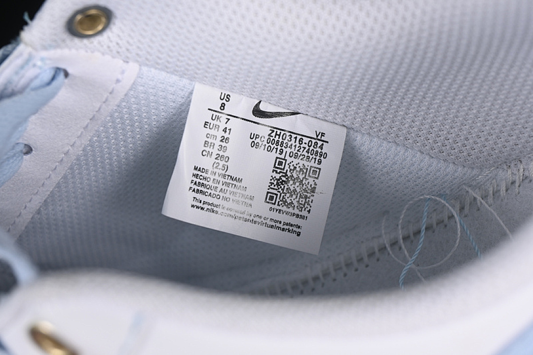 Nike [ZH0316-084]-[AIR FORCE 1 07 LOW WHITE/BLUE/GOLD]-[WOMAN:36-39]-[MAN:40-45] - Image 6
