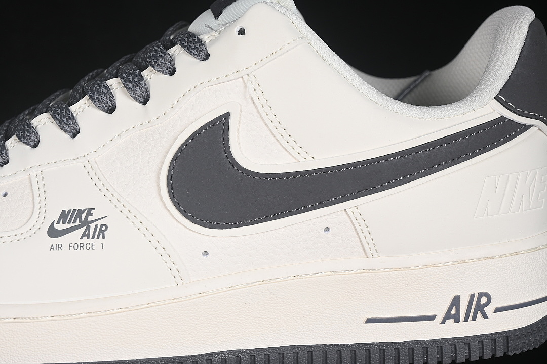 Nike [DD1982-352]-[AIR FORCE 1 07 LOW CASUAL SNEAKERS WHITE/DARK GREY]-[WOMAN:36-39]-[MAN:40-45] - Image 8