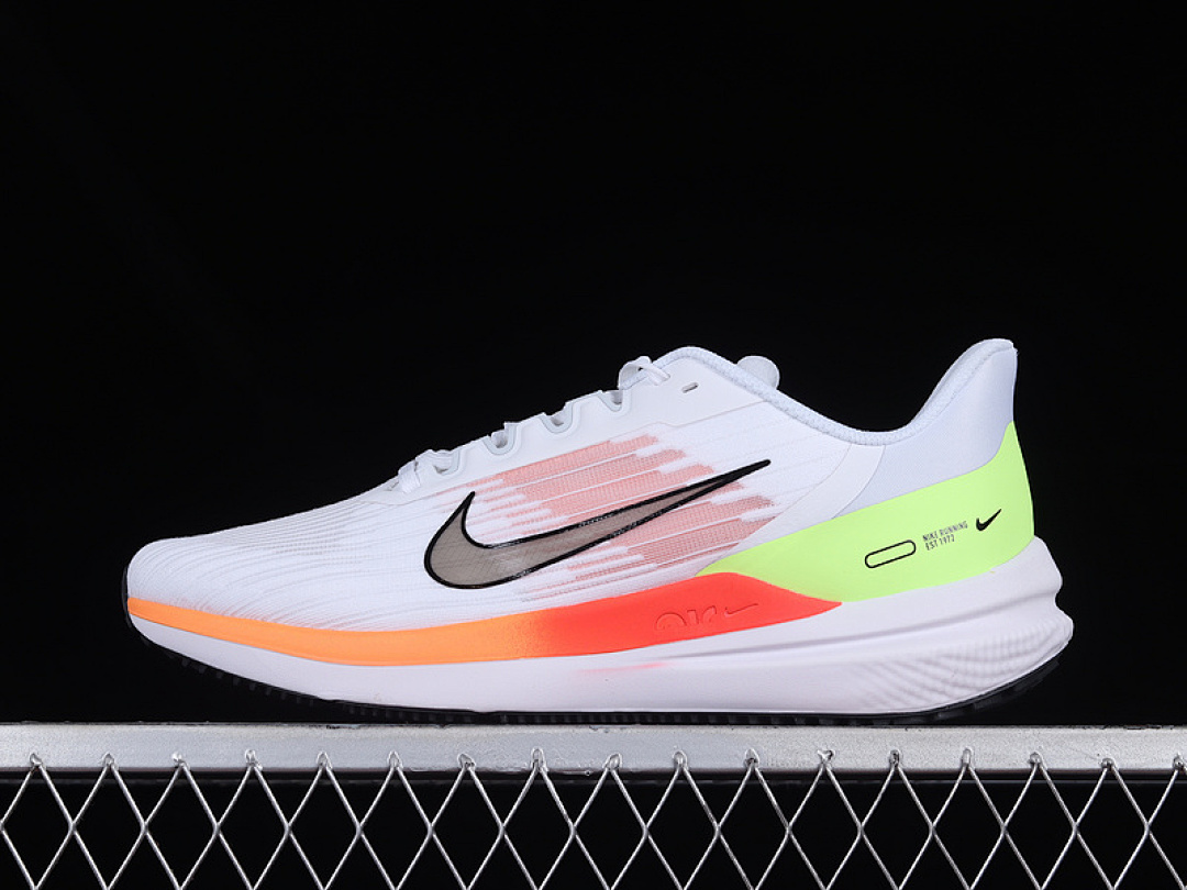 Unbranded [DD6203-100]-[ZOOM WINFLO 9 WHITE/BLACK/ORANGE CRIMSON]-[WOMAN:36-39]-[MAN:40-45], photo 1