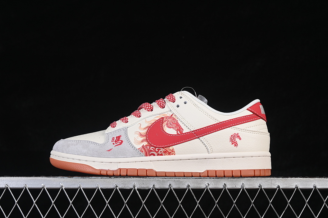Unbranded [FC1688-241]-[SB DUNK LOW LOW-TOP CASUAL SNEAKERS WHITE/RED/GREY]-[WOMAN:36-39]-[MAN:40-45], photo 1