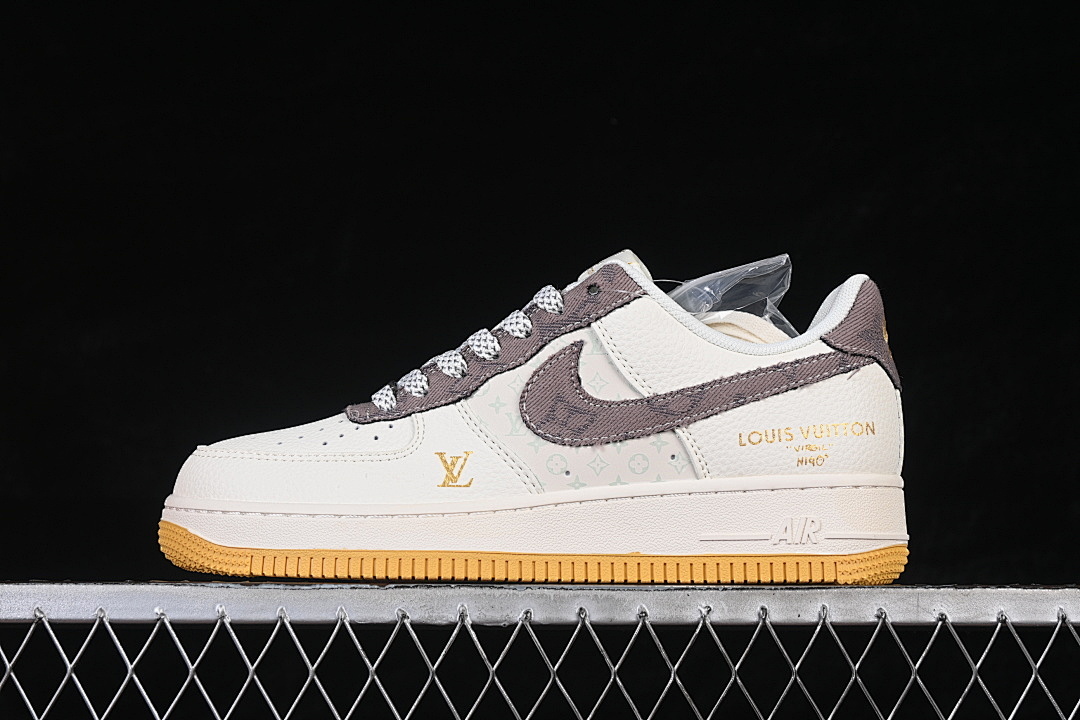 Nike [QW5606-262]-[AIR FORCE 1 07 LOW CASUAL SNEAKERS WHITE/ORANGE/BROWN]-[WOMAN:36-39]-[MAN:40-45], photo 1