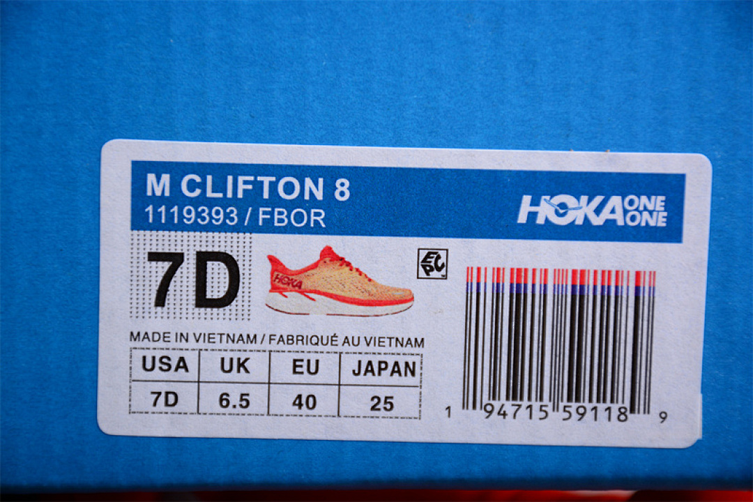 On Running [1119393 FBOR]-[HOKA ONE CLIFTON 8 ORANGE/WHITE]-[WOMAN:36-39]-[MAN:40-45] - Image 3