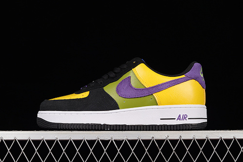 Nike Nike AIR FORCE 1 07 LOW BLACK/YELLOW/PURPLE/GREEN · DQ7779-700, photo 1