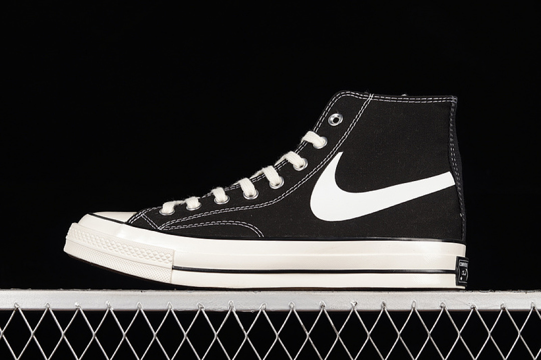 Converse [162050C]-[CHINATOWN MARKET X N*K CHUCK TAYLOR ALL-STAR HIGH 70S BLACK/BLACK/WHITE], photo 1