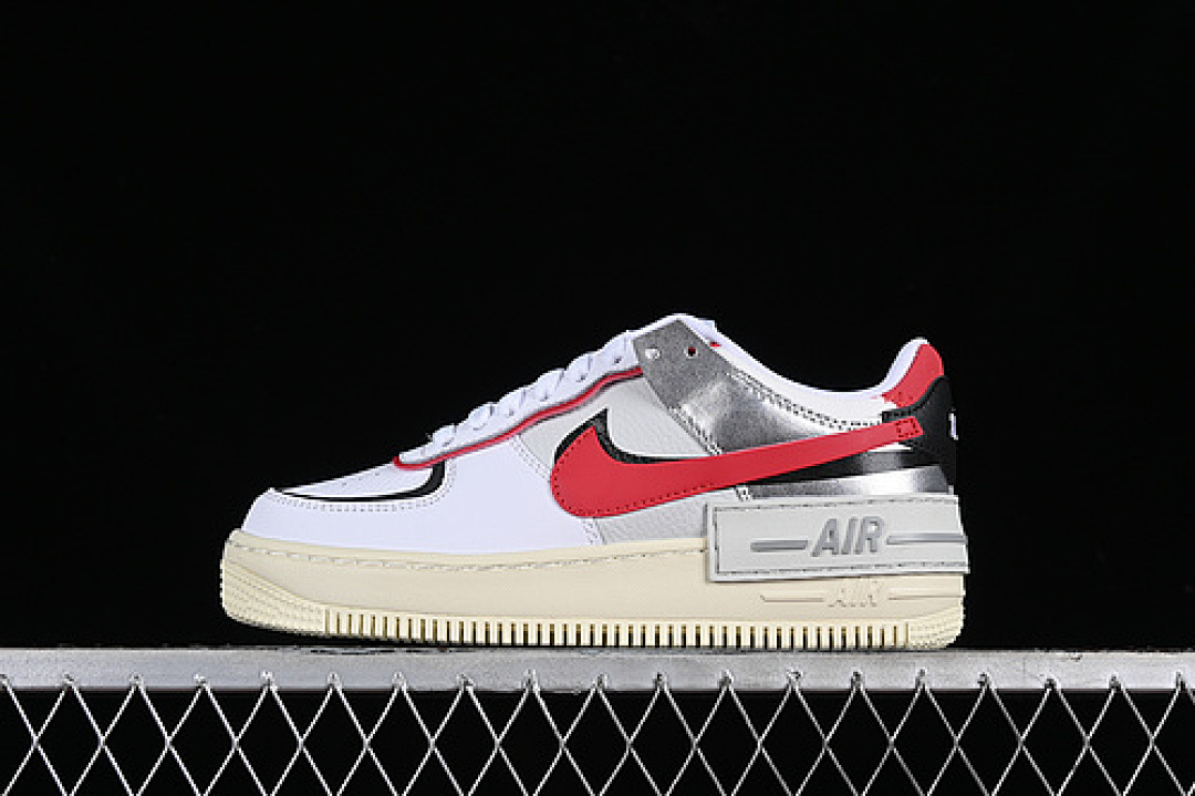 Nike [FN6335-100]-[AIR FORCE 1 SHADOW WHITE/RED/BLACK/SILVER]-[WOMAN:35.5-40], photo 1