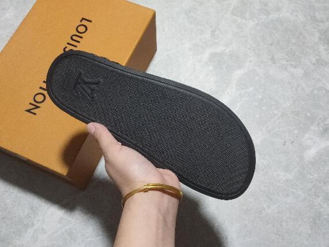 Louis Vuitton [L*V WATERFRONT SLIPPERS BLACK/BROWN/BLACK]-[WOMAN:35-39]-[MAN:40-45] - Image 3