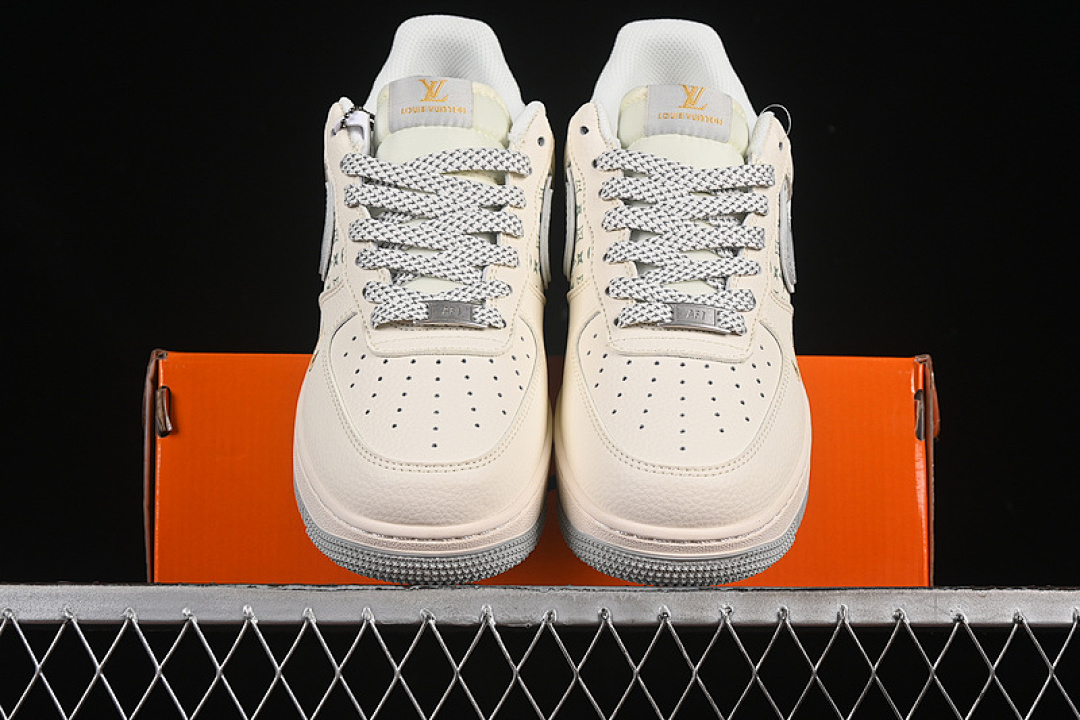 Nike [XX3168-159]-[AIR FORCE 1 07 LOW LV WHITE/GREY/GOLD]-[WOMAN:36-39]-[MAN:40-45] - Image 13