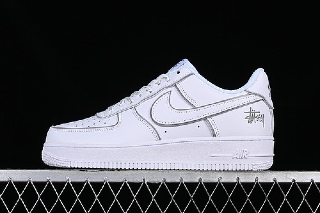 Nike [BQ6246-019]-[STUSSY AIR FORCE 1 07 LOW WHITE/GREY/SILVER]-[WOMAN:36-39]-[MAN:40-45], photo 1