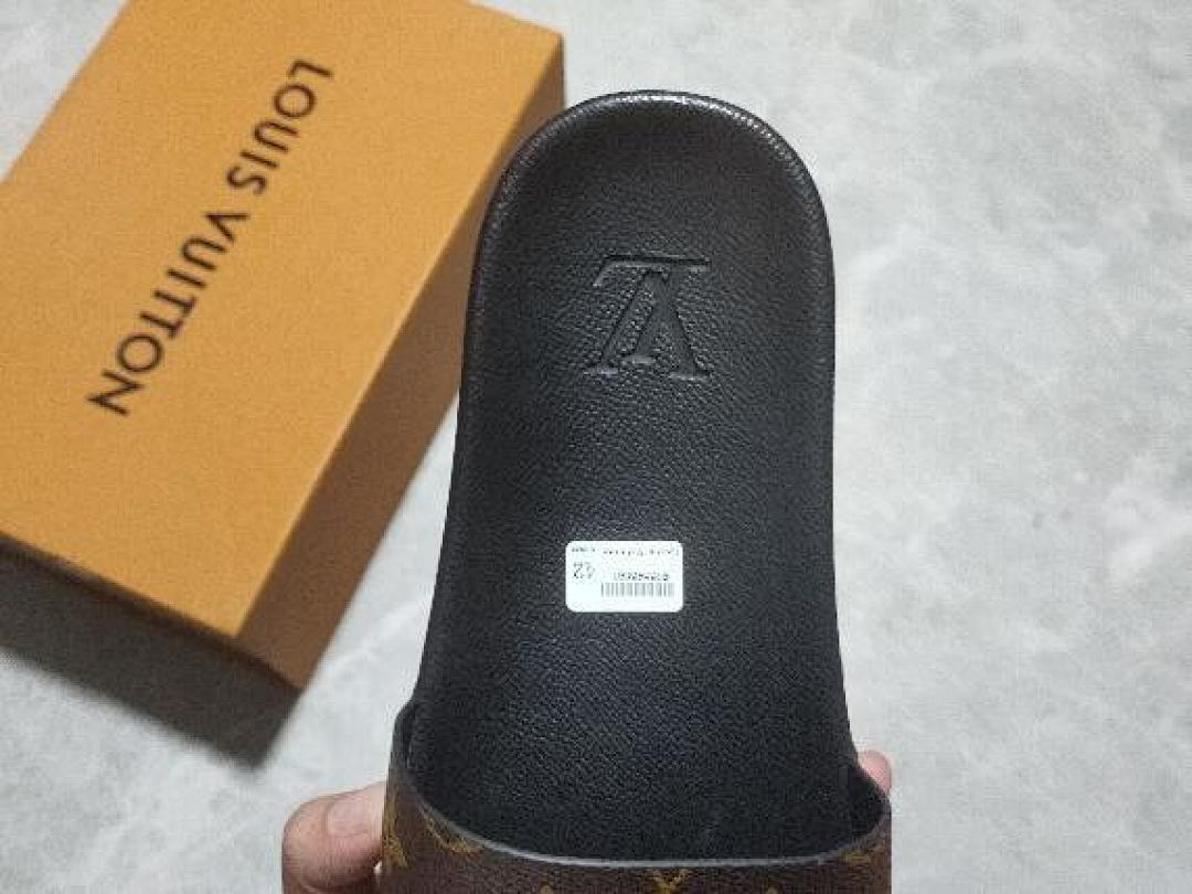 Louis Vuitton [L*V WATERFRONT SLIPPERS BLACK/BROWN/BLACK]-[WOMAN:35-39]-[MAN:40-45] - Image 5