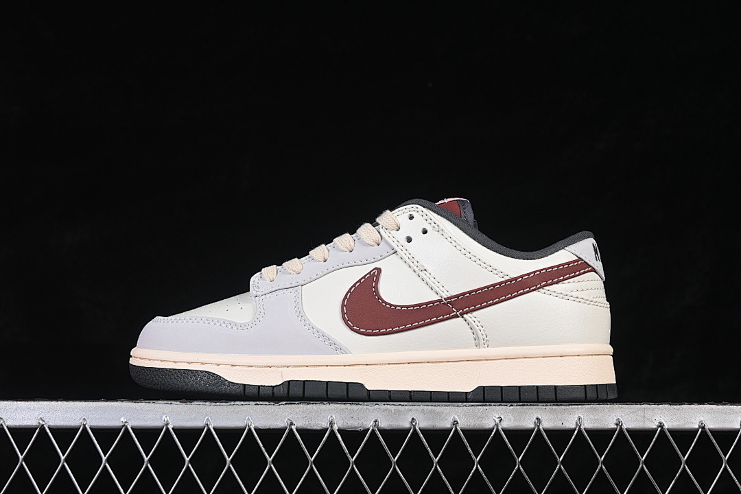 Unbranded [IM6670-202]-[DUNK LOW CASUAL SNEAKERS WHITE/GREY/RED]-[WOMAN:35.5-39]-[MAN:40-47.5], photo 1