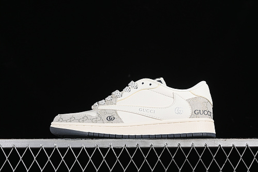Jordan [XZ1658-002]-[TRAVIS SCOTT X FRAGMENT DESIGN AIR JORDAN 1 LOW OG SP WHITE/GREY]-[36-45], photo 1