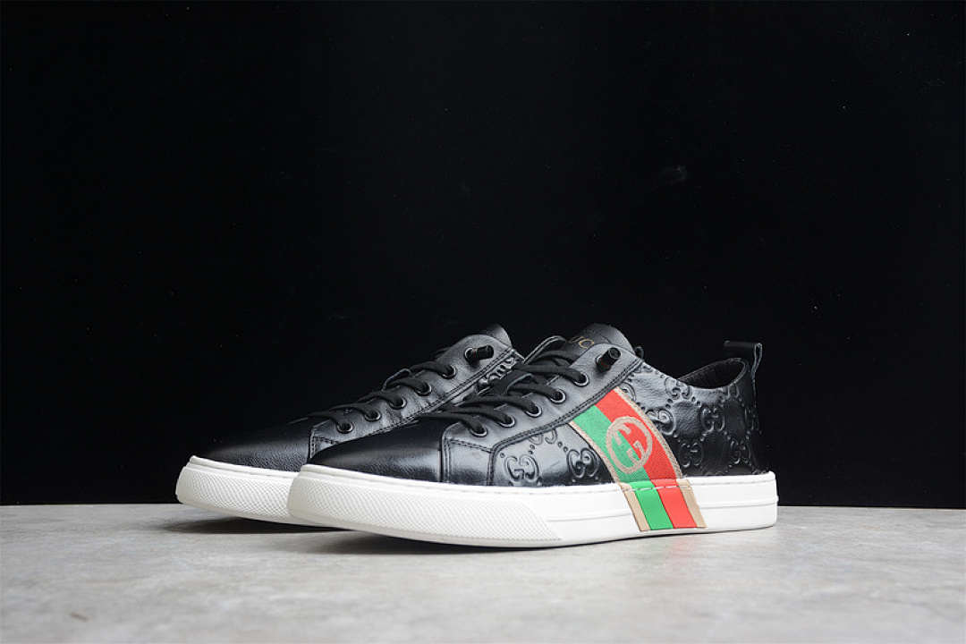 Gucci [GU*CCI ACE EMBROIDERED LOW-TOP SNEAKER BLACK/GREEN/RED-GOLD]-[MAN SIZE:38-44] - Image 6