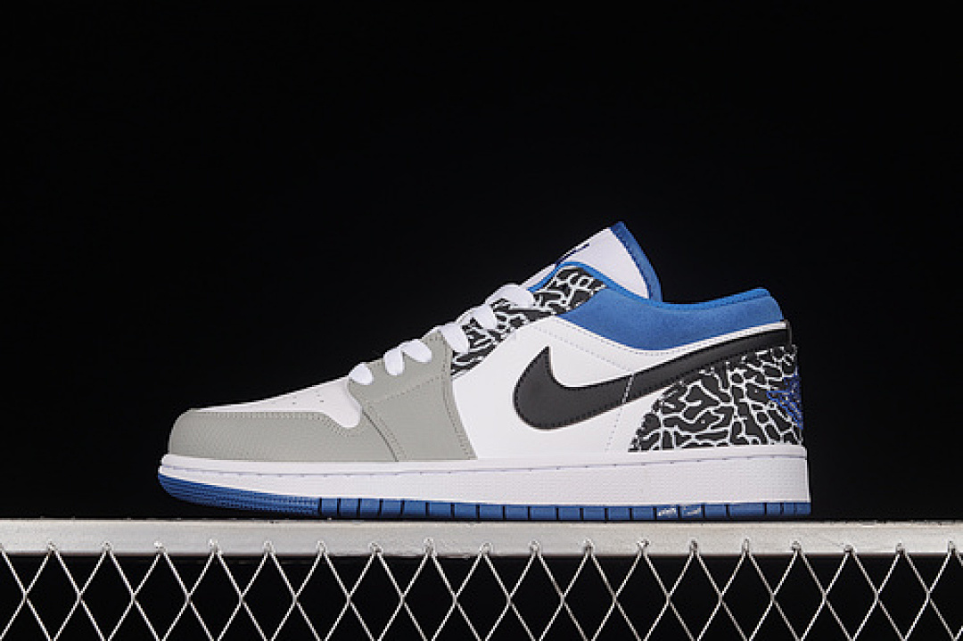 Jordan [DM1199-140]-[AIR JORDAN 1 LOW SE TRUE BLUE/WHITE/GREY/BLACK]-[WOMAN:36-39]-[MAN:40-46], photo 1