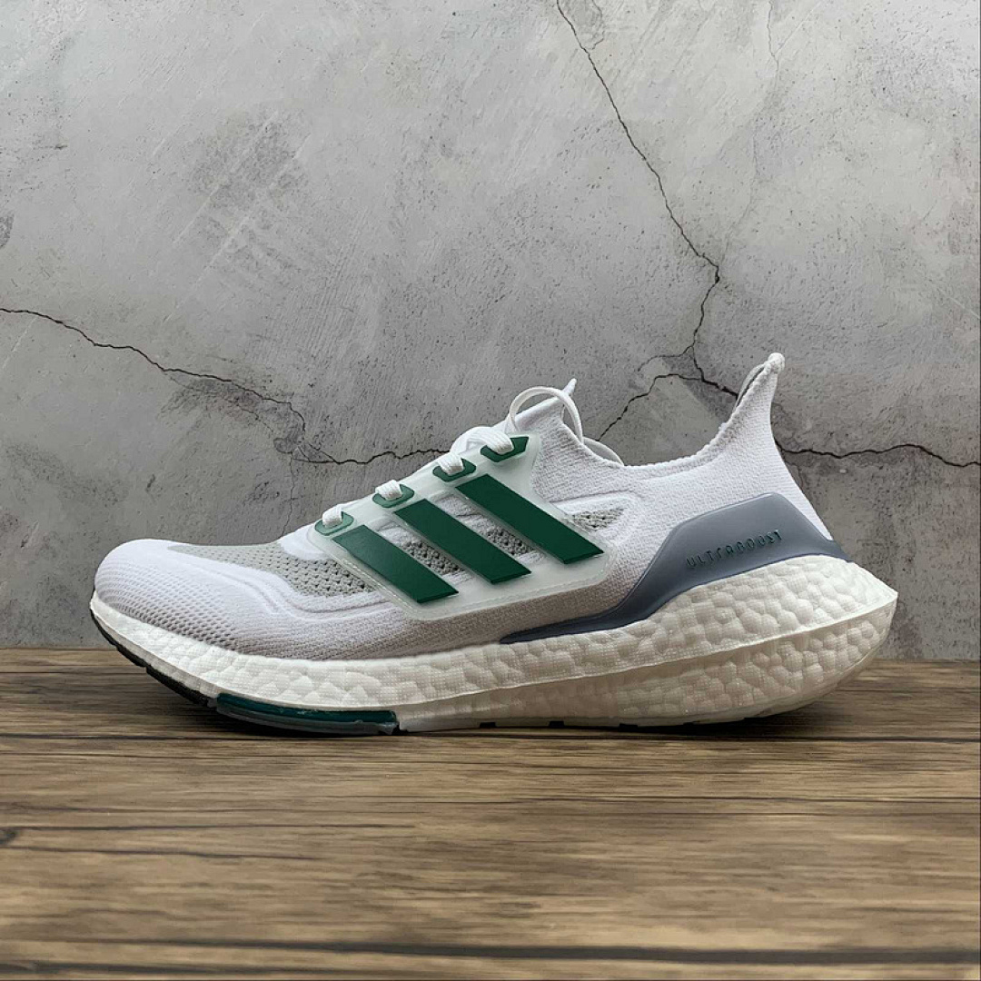 Unbranded [FZ2326]-[ULTRABOOST 21 SHOES CLOUD WHITE/SUB GREEN/CORE BLACK]-[MAN:39-48], photo 1