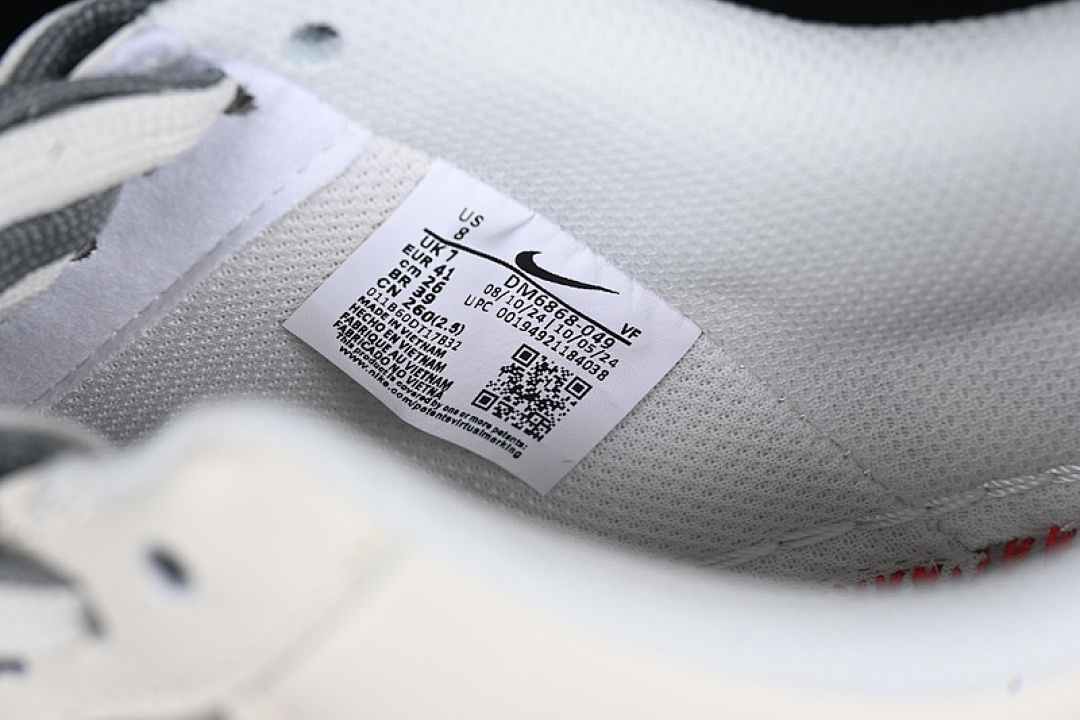 Nike [DM6688-049]-[AIR FORCE 1 07 LOW CDG WHITE/GREY/RED]-[WOMAN:36-39]-[MAN:40-45] - Image 7
