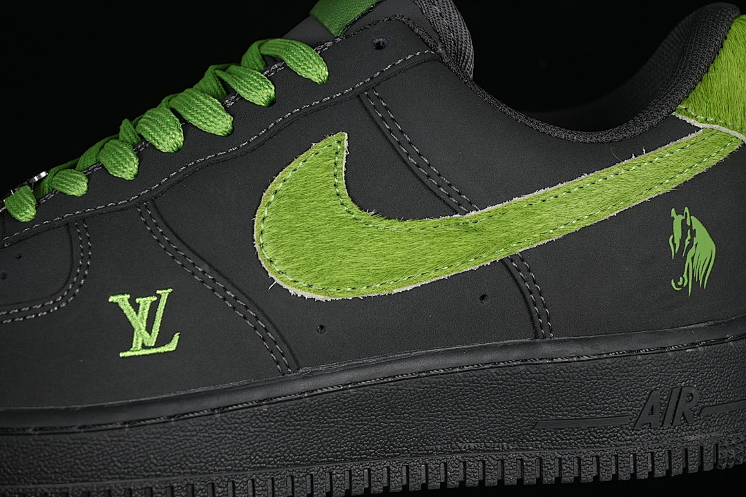 Nike [XY9025-001]-[AIR FORCE 1 07 LOW BLACK/GREEN/BLACK]-[WOMAN:36-39]-[MAN:40-45] - Image 8