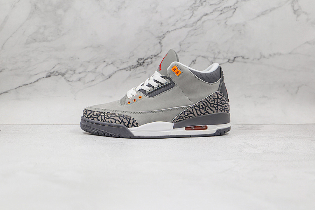Jordan [CT8532-012]-[AIR JORDAN 3 RETRO COOL GREY SILVER/LIGHT GRAPHITE-ORANGE PEEL-SPORT (RED]), photo 1