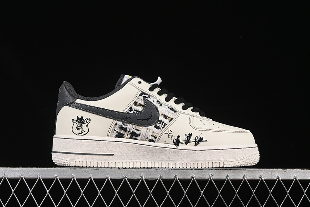 Nike [FJ7740-710]-[AIR FORCE 1 07 LOW LITTLE BLACK CAT WHITE/GREY/BLACK]-[WOMAN:36-39]-[MAN:40-45] - Image 16