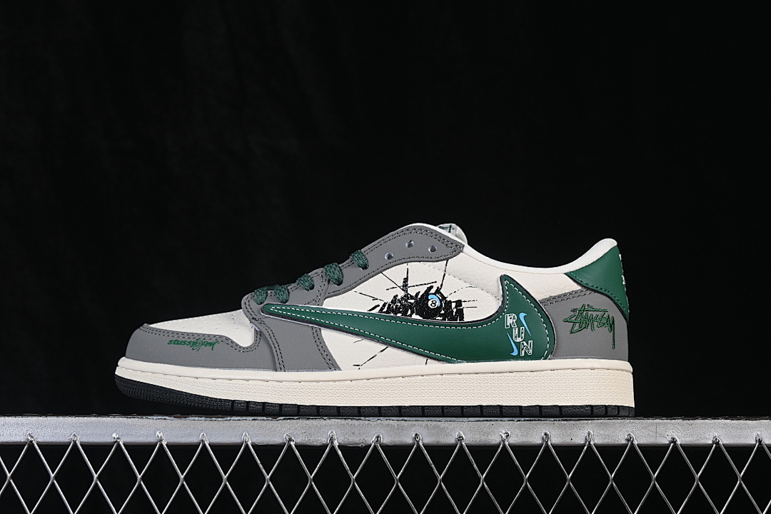 Jordan [XJ1979-002]-[AIR JORDAN 1 LOW OG SP AJ1 CASUAL SHOES GREEN/GREY/BEIGE]-[WOMAN:36-39]-[MAN:, photo 1