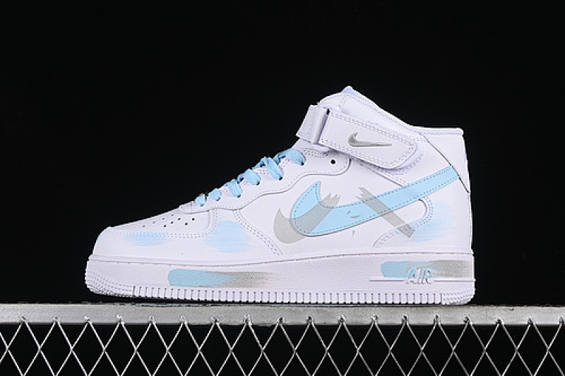 Nike Nike AIR FORCE 1 07 MID WHITE/GREY/BLUE · CW2289-111, photo 1