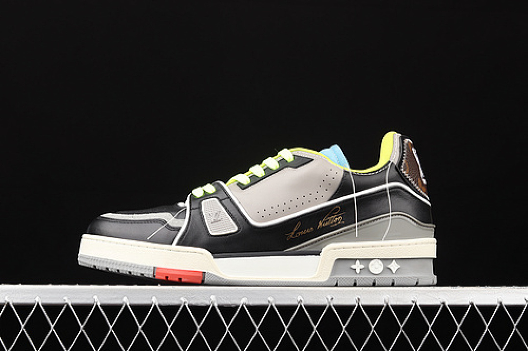 Louis Vuitton [L*V 2021SS TRAINER SHOES BLACK/LIGHT GREY/GREEN]-[MAN:38-45] - Image 3