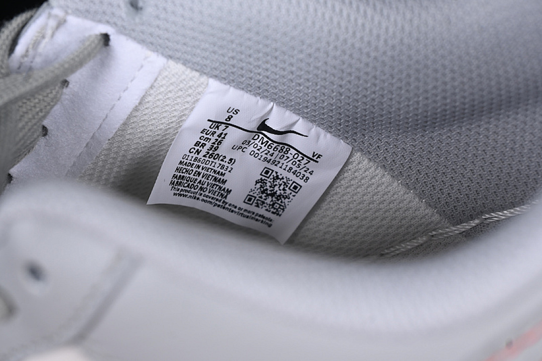 Nike [DM6688-027]-[AIR FORCE 1 07 LOW WHITE/GREY/RED]-[WOMAN:36-39]-[MAN:40-45] - Image 6