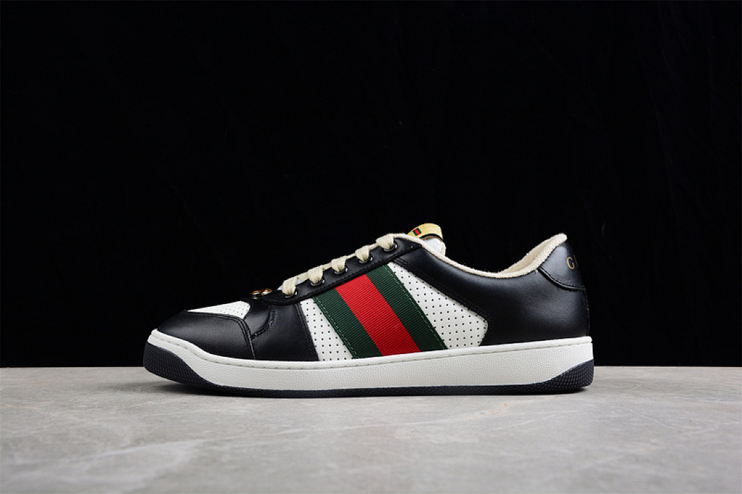 Gucci Gucci [ ACE EMBROIDERED LOW-TOP BLACK/WHITE/RED-GREEN]-[WOMAN:35-39]-[MAN:40-45], photo 1